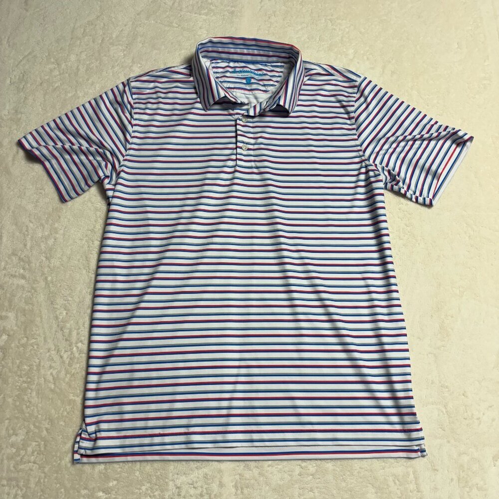 Chubbies Mens Polo Shirt Striped Large The Weekend Has Arrived Fourth of July‎